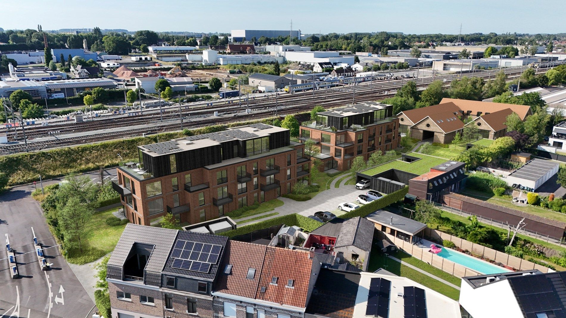 Modern huis met 2 slaapkamers, vide en speel- of leeshoek – Nieuwbouwproject Ernest, Oudenaarde foto {{pictureIndex}}