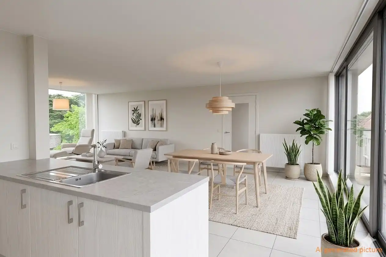 Lichtrijk ruim 2-slpk appartement in Rumbeke foto 5