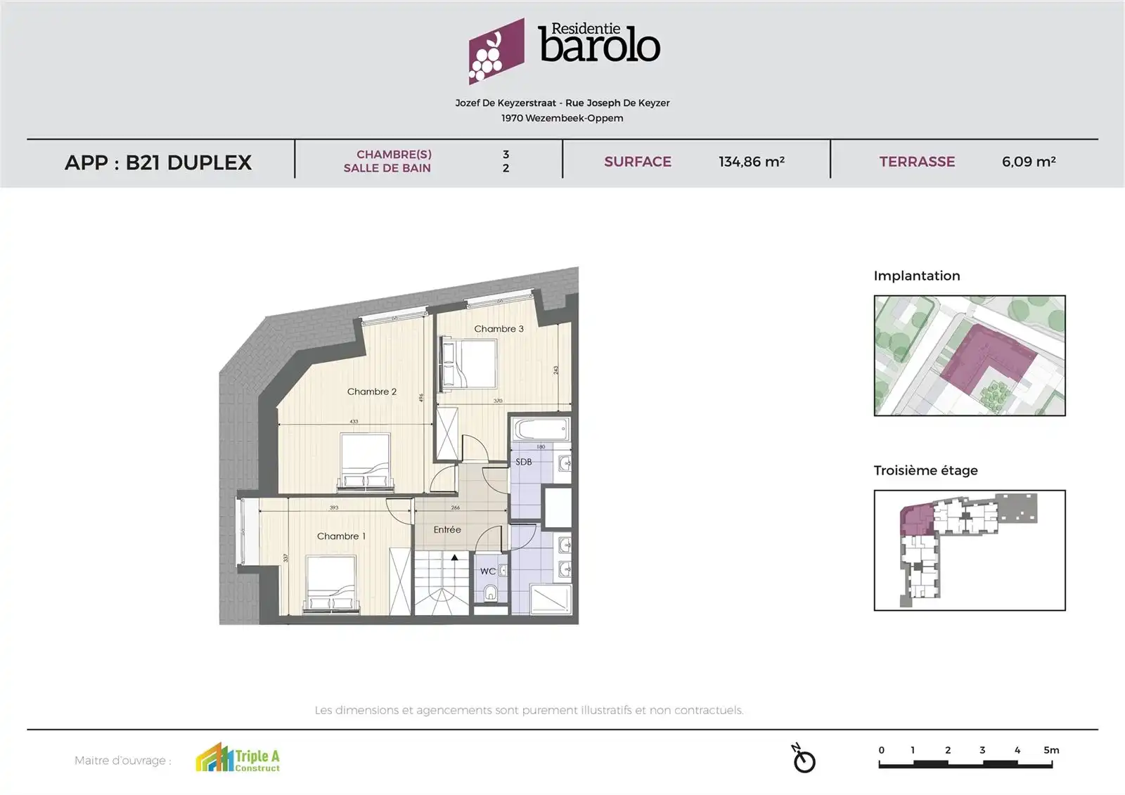 Ruim nieuwbouw duplex gelegen op de tweede verdieping met terras.  foto 5