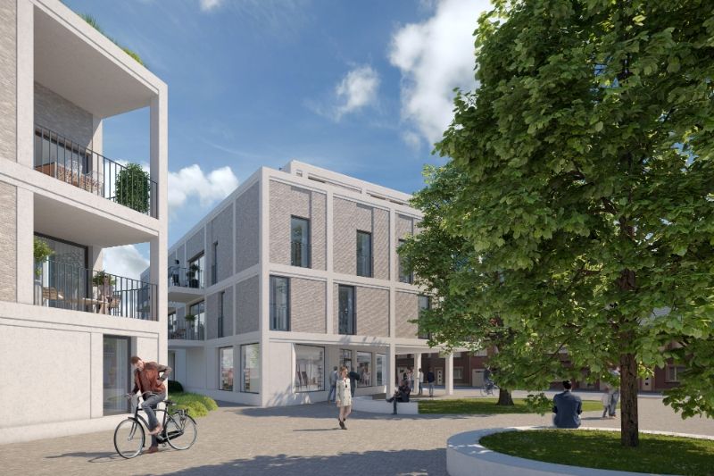 Green Square presenteert u 35 nieuwbouwappartementen en een winkelpand, letterlijk ónder de Kerktoren van Sleidinge. foto 13