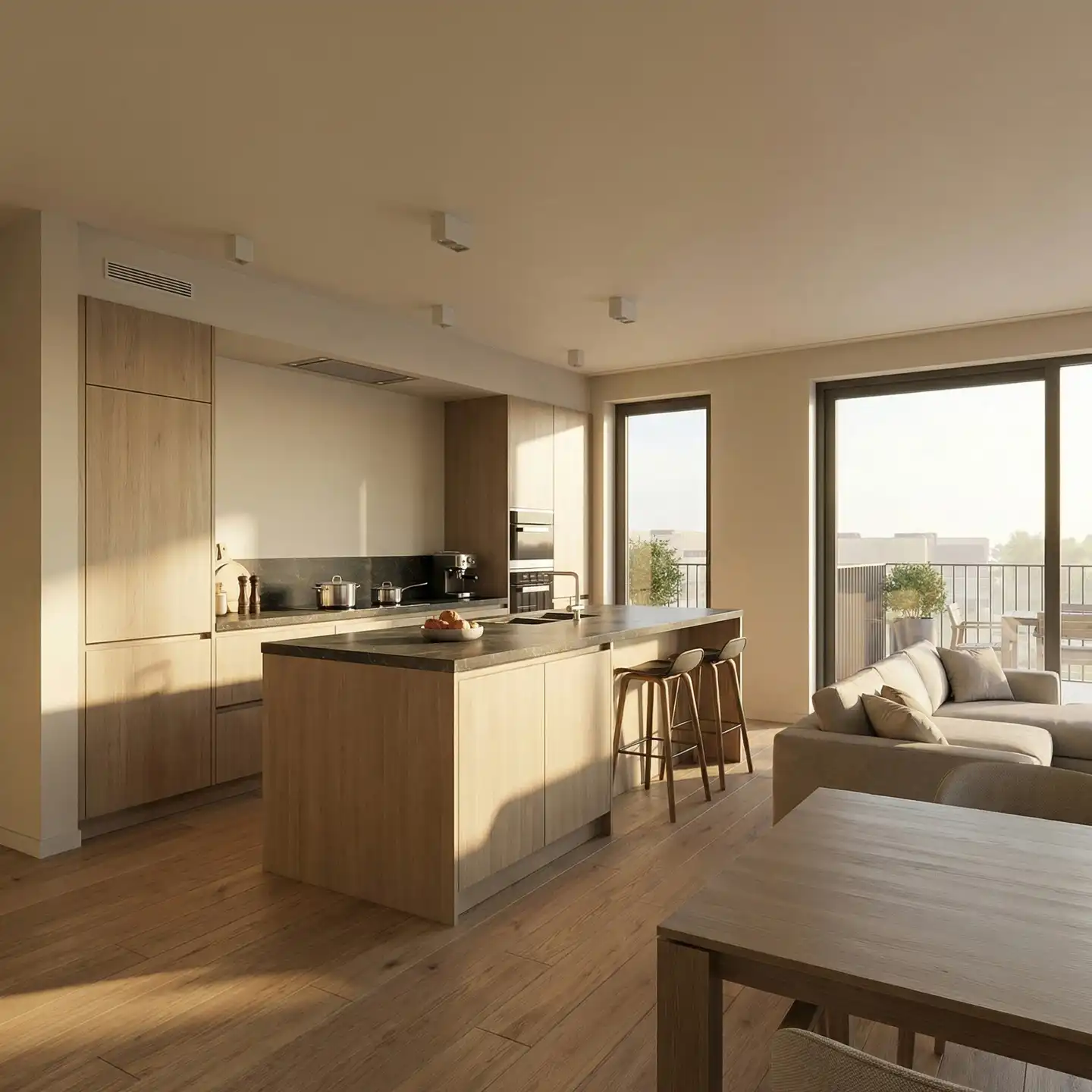 Zeer lichtrijke BEN-appartement, met grote terrassen en 2 kamers ! foto 6