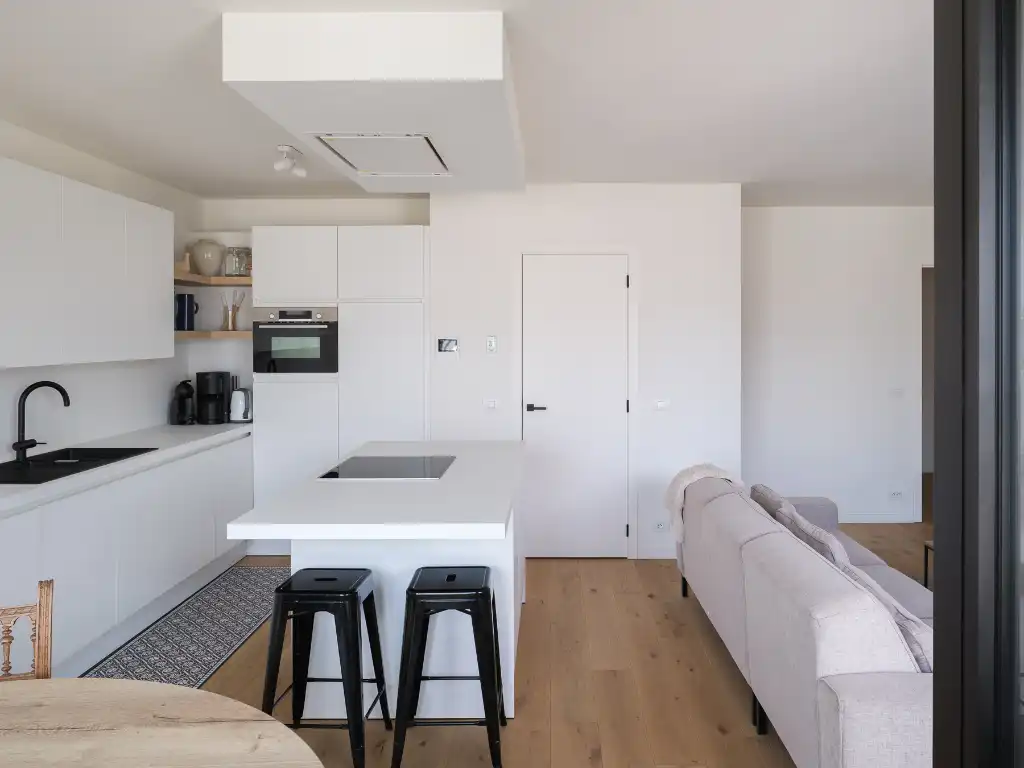 Lichtrijk appartement met twee volwaardige slaapkamers en zonneterras nabij het Baudelopark. foto 4