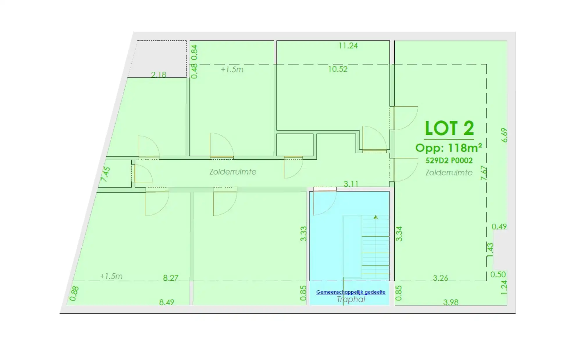 Zeer ruim appartement(3slpks) met 2 garages + zolder + tuin  foto 20