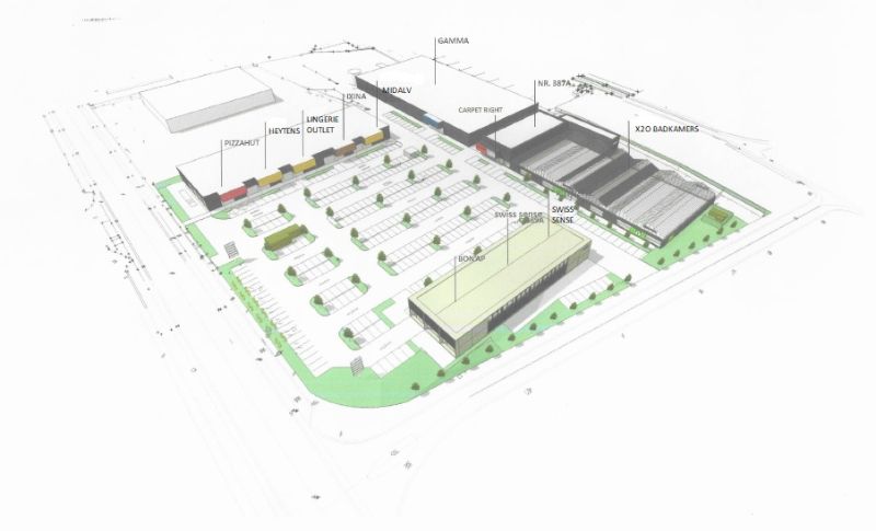 Te huur :  Roeselare Bruggesteenweg baanwinkel 665 m², hoekpand met grote inrijpoort foto 2