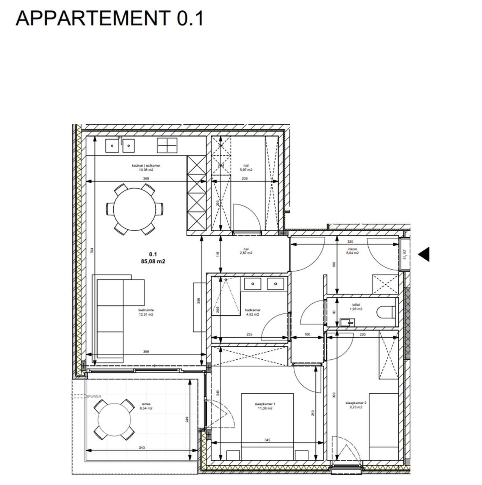 Gelijkvloers appartement in Residentie Caesar foto 10