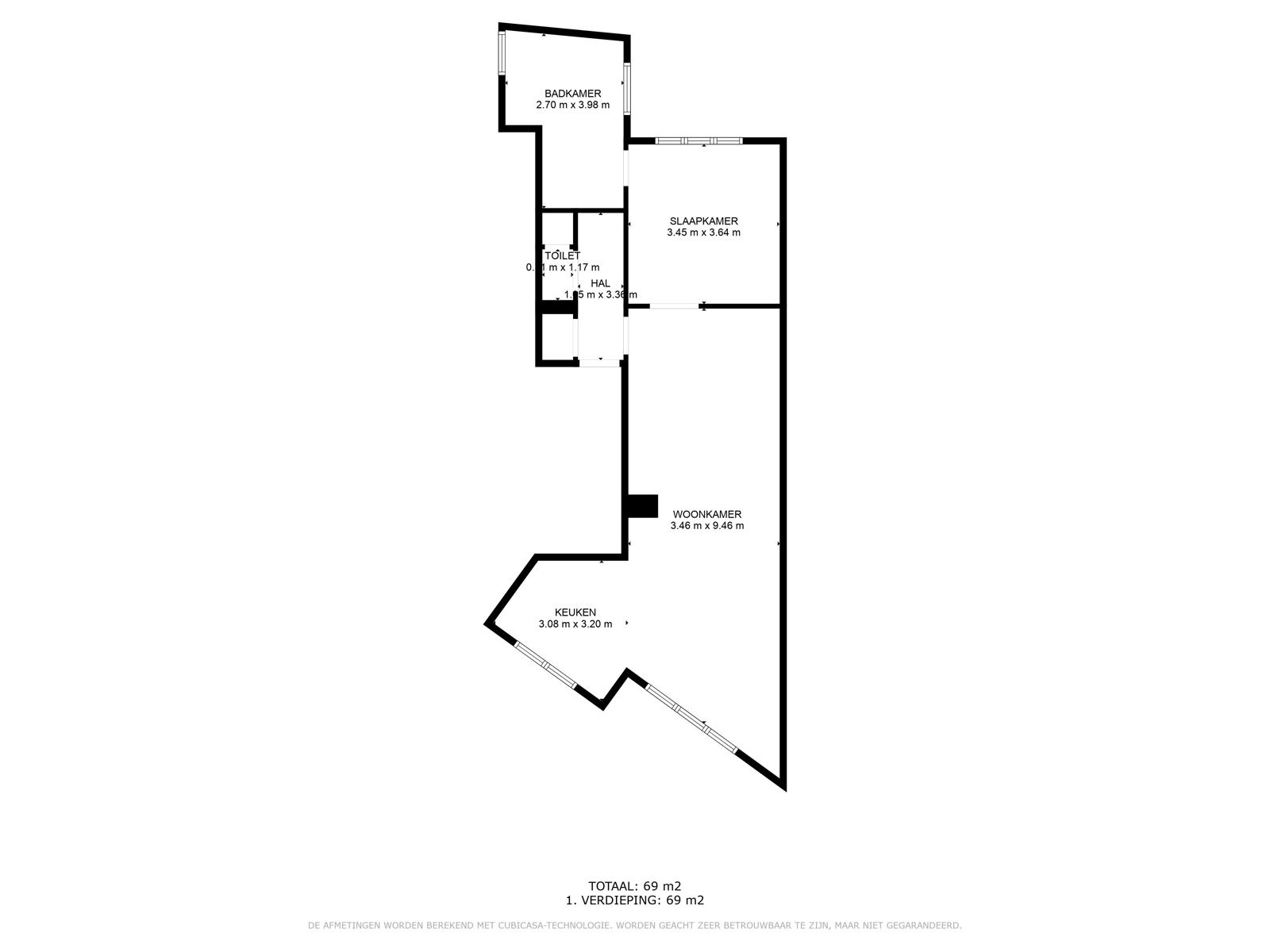 Instapklaar 1 slaapkamer appartement op het 1ste verdiep te huur.  foto 18