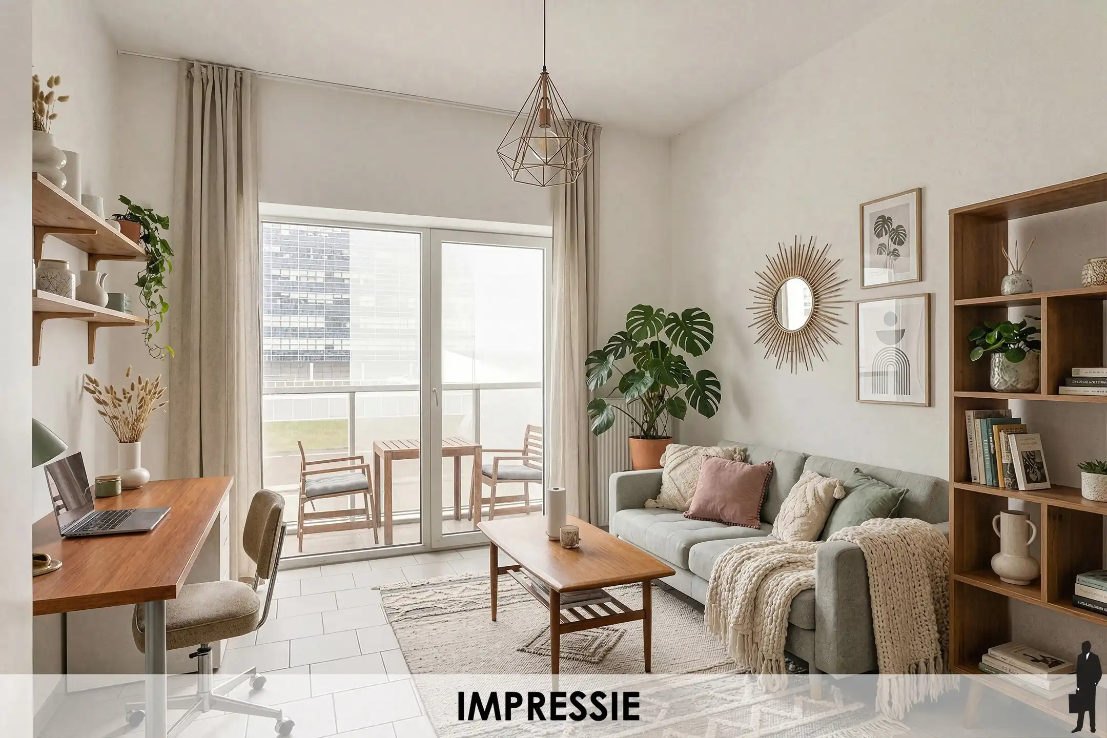 Compacte en lichtrijke studio nabij Park Spoor Noord foto {{pictureIndex}}