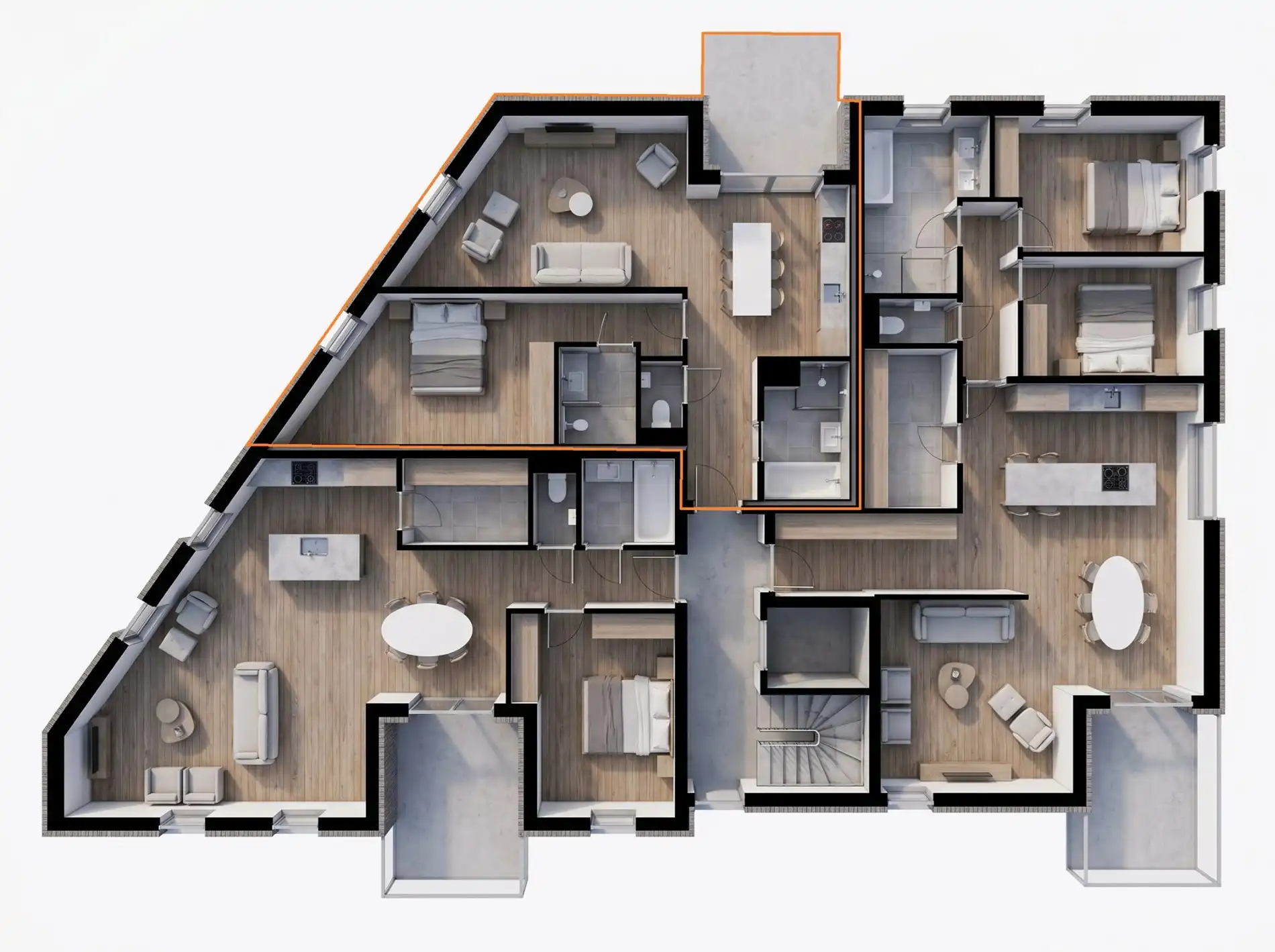 Nieuwbouwproject: ruim éénslaapkamerappartement met terras foto 2