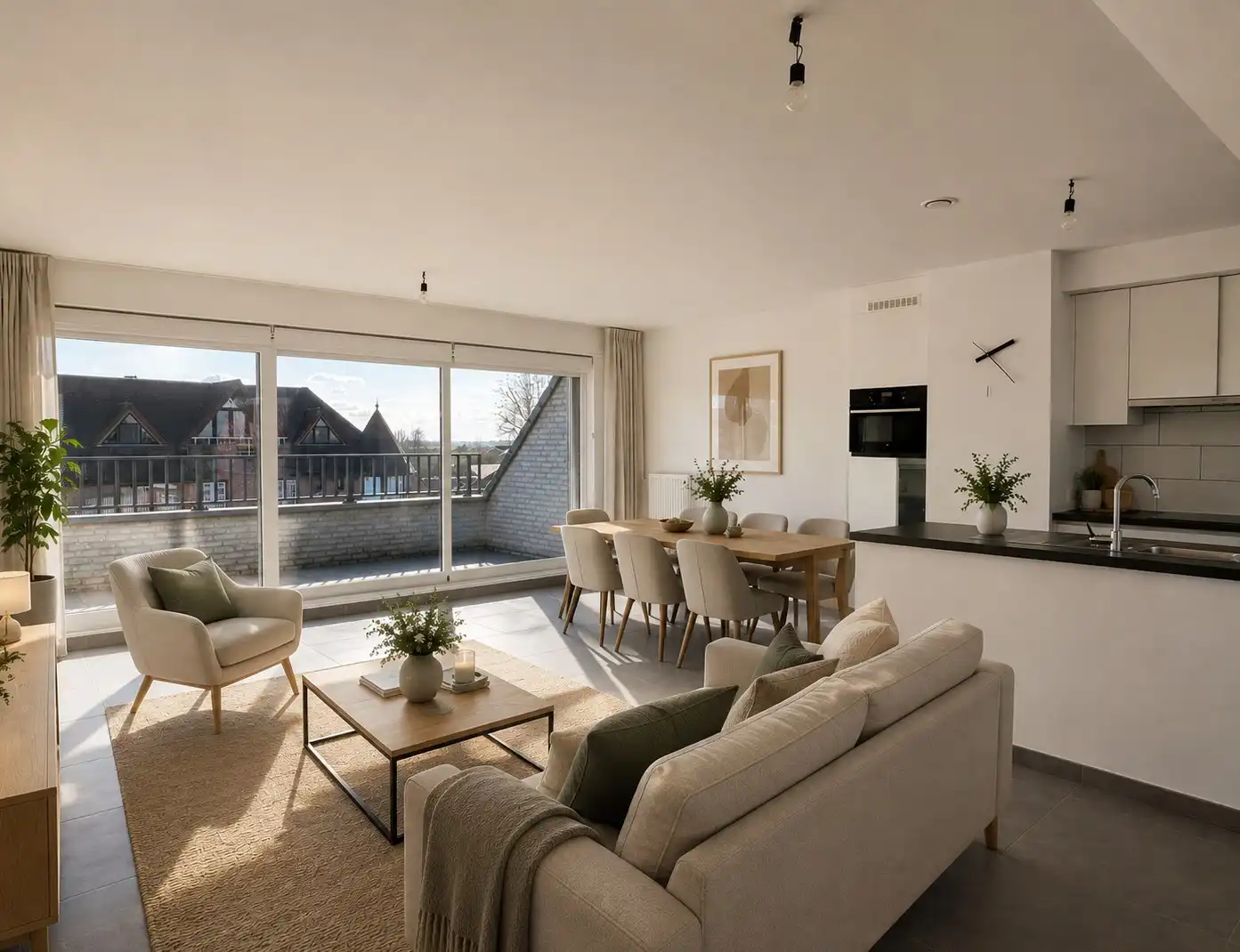 KWALITATIEF AFGEWERKT DAKAPPARTEMENT MET 2 SLAAPKAMERS, GARAGEBOX EN AUTOSTAANPLAATS foto 2