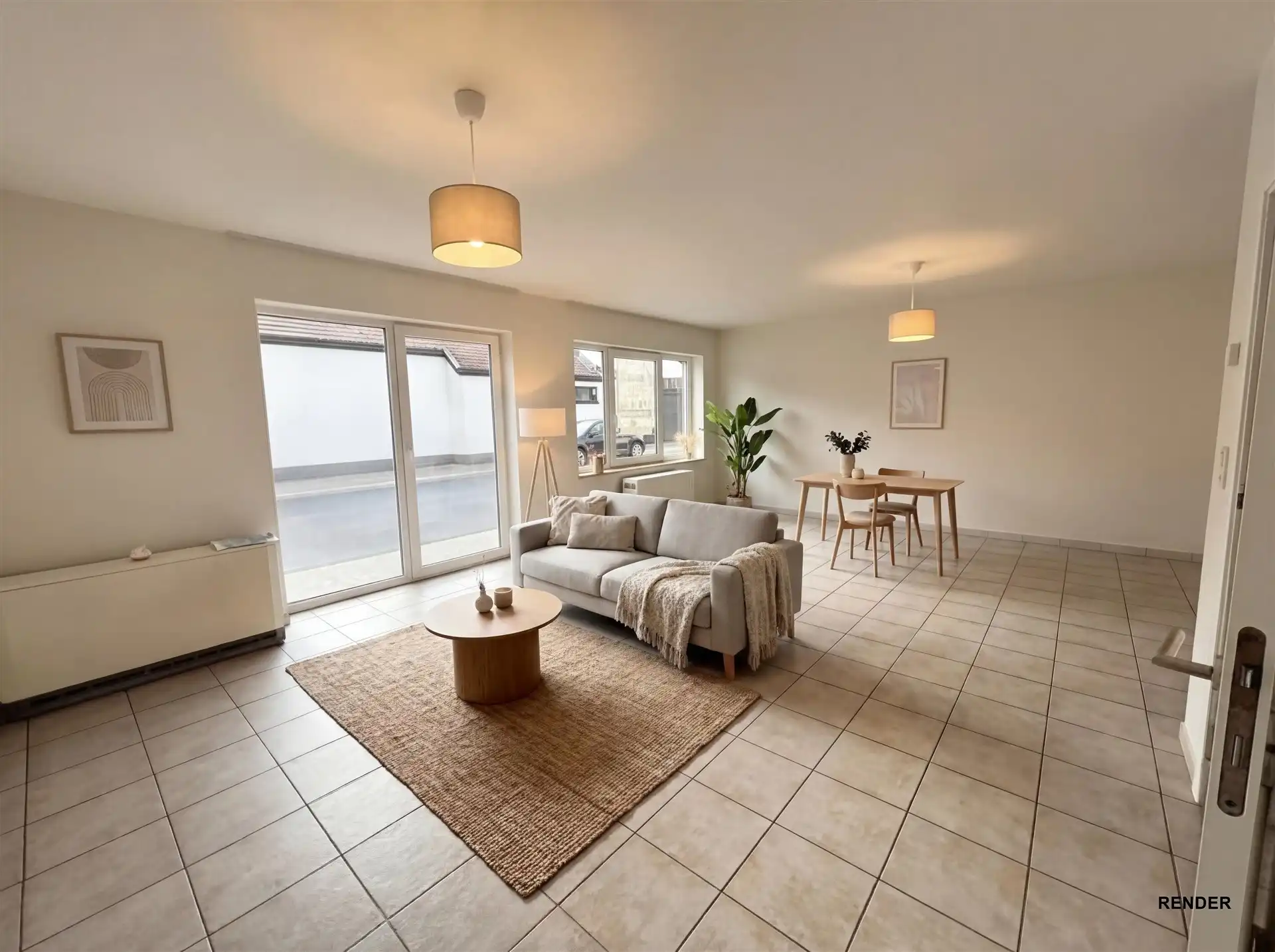 Gelijkvloers appartement met twee slaapkamers en garage te Herzele foto 3