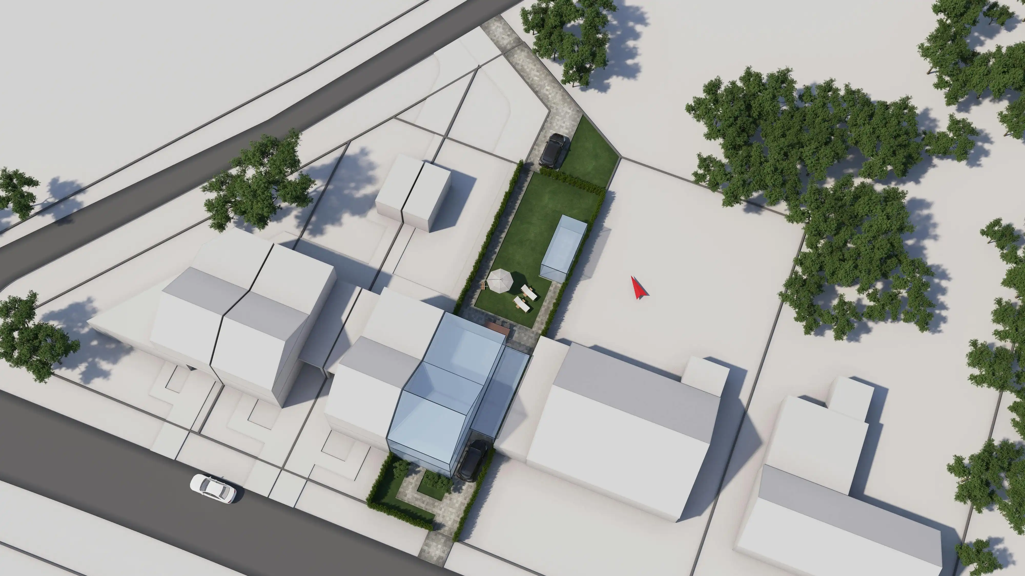 Lot 1 bouwgrond van 543m² voor halfopen bebouwing in Kontich foto 2