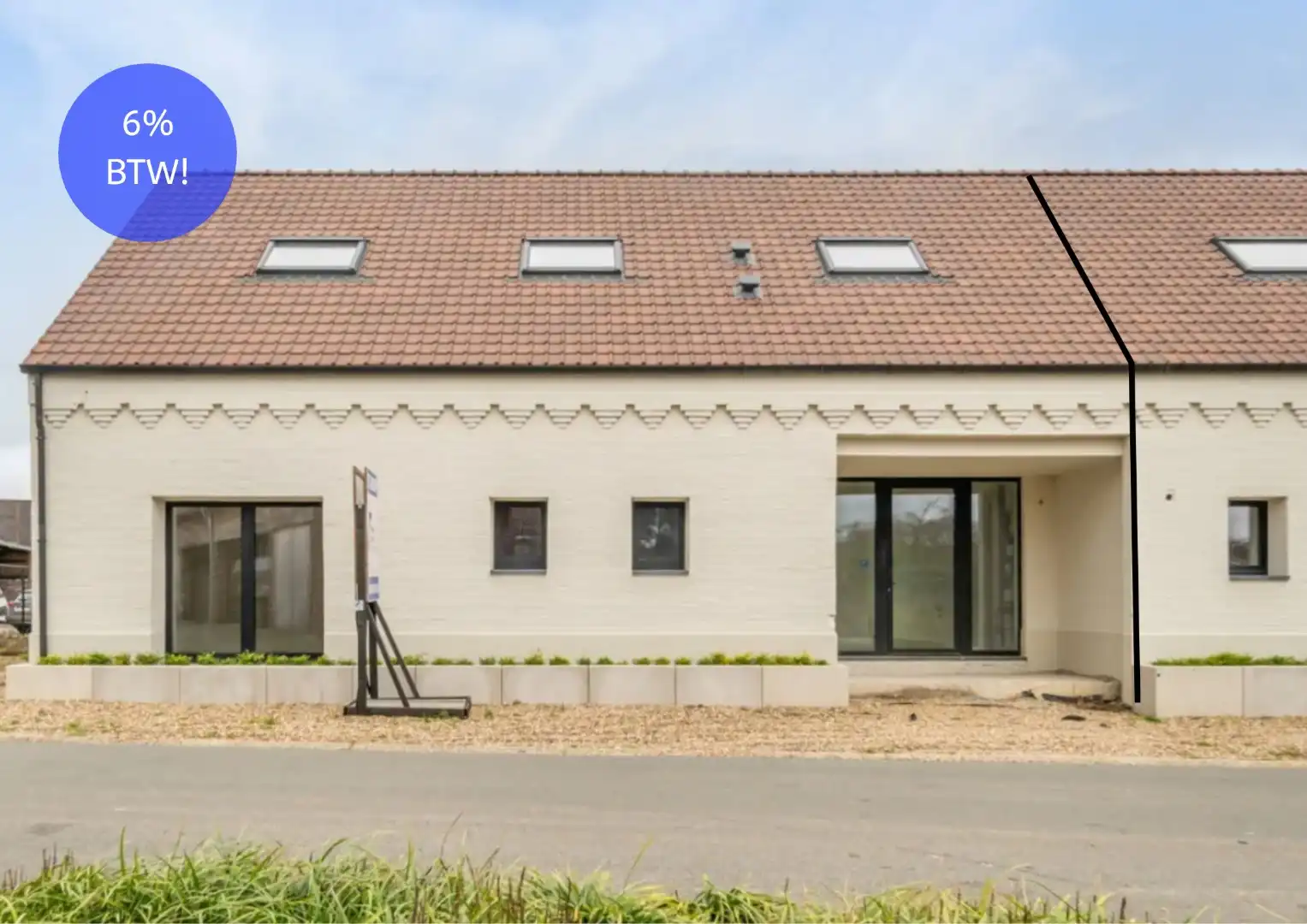 Exclusieve, volledig afgewerkte halfvrijstaande woning na transformatie van bestaande hoeve naar 2 BEN-woningen!  foto {{pictureIndex}}