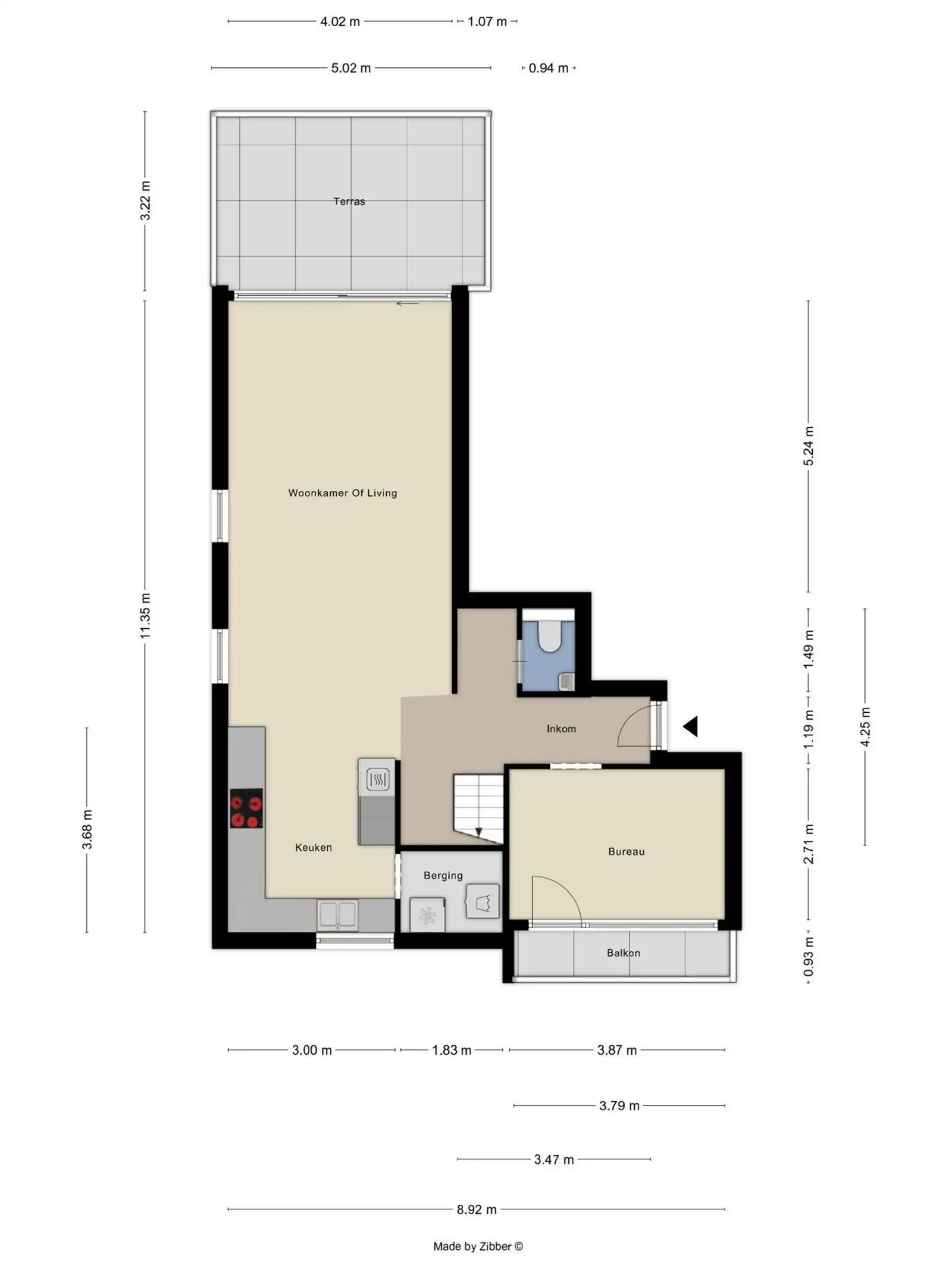 Ruim en recent duplex-appartement (120m²) met 4 terrassen en garage foto 3