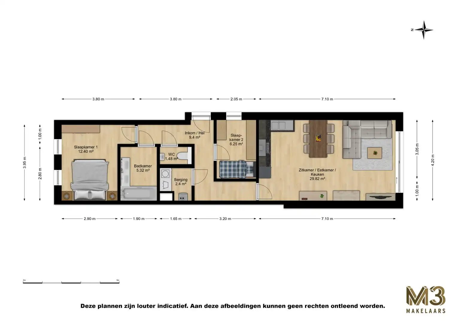 INSTAPKLAAR GELIJKVLOERS APPARTEMENT MET ZUIDTUIN & GARAGE foto 22