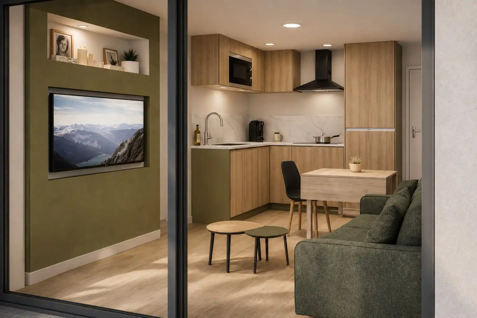 Totaal gerenoveerde vakantiewoning (type bungalow) met 1 slaapkamer te Koksijde.  foto 2
