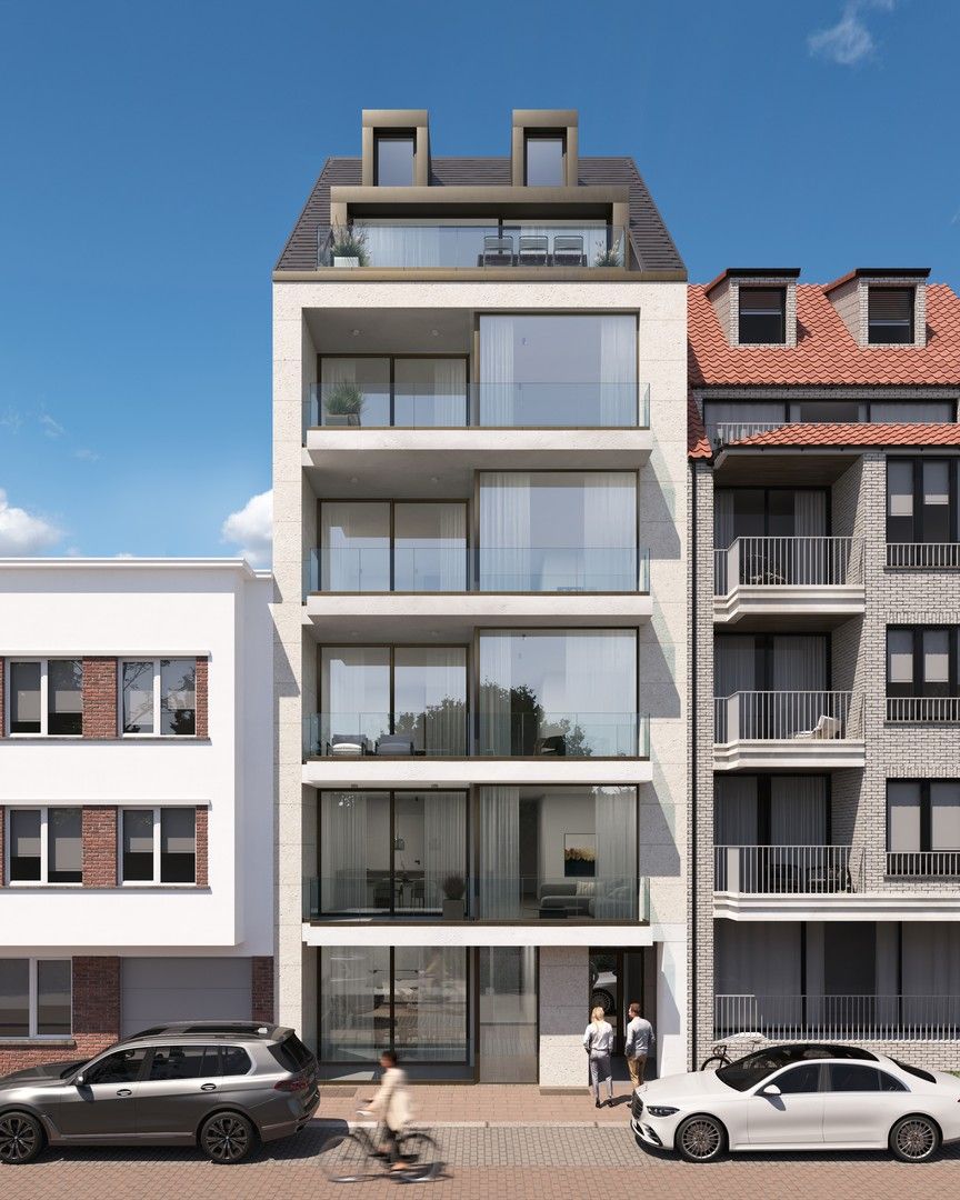 Nieuwbouwappartement genietend van open zichten gelegen op een centrale ligging te Knokke. foto 5