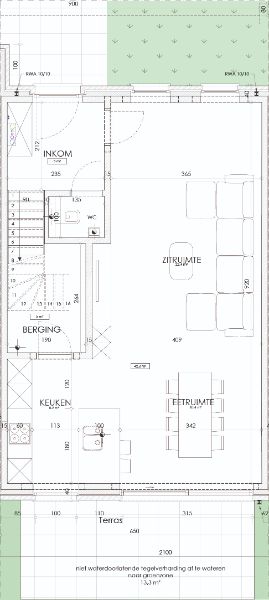 Hooglede: gesloten nieuwbouwwoning met 3 slaapkamers, zuid-gerichte tuin, carport en berging op een perceel van 169 m², centrale ligging foto 5