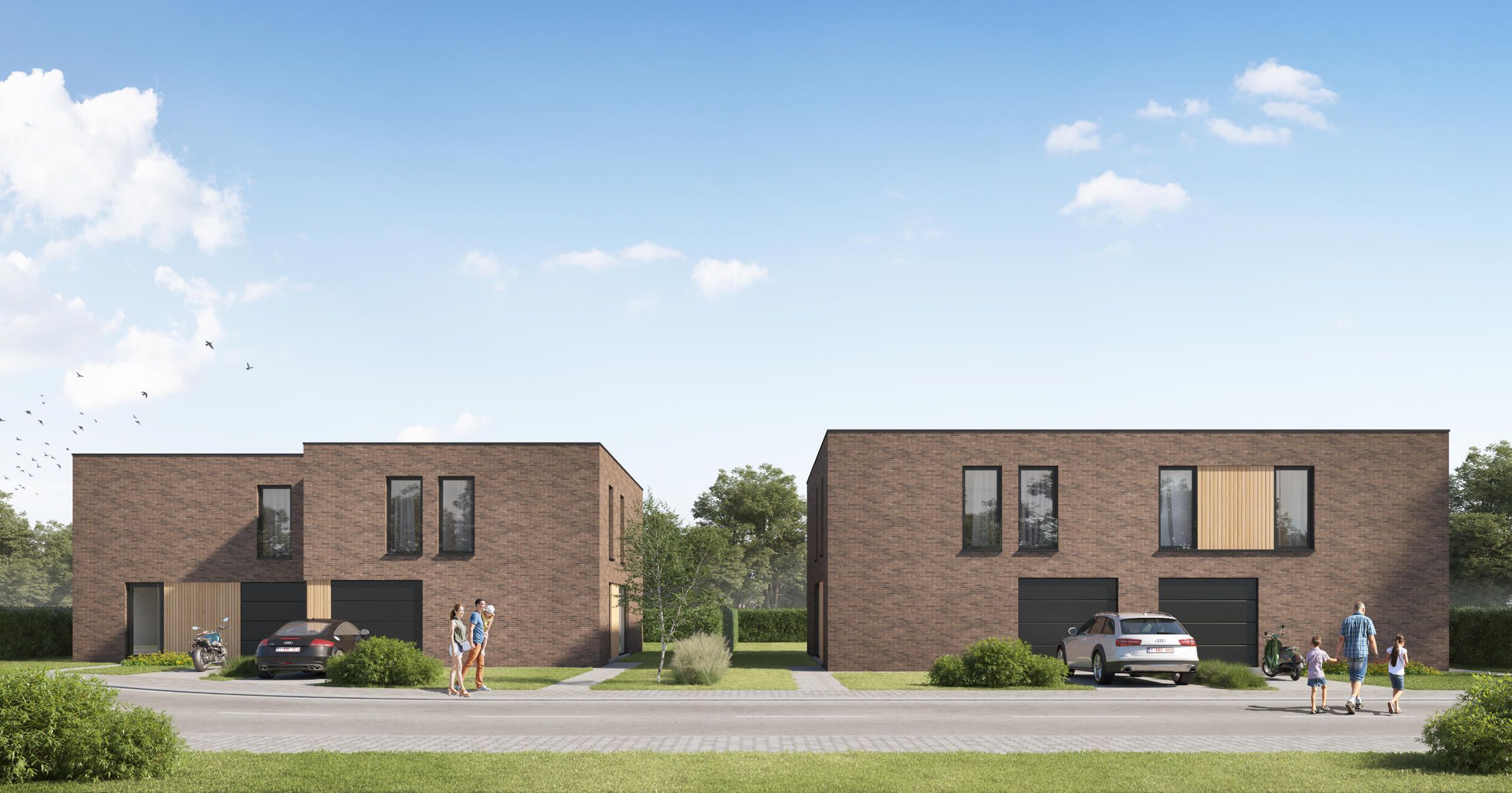 Moderne, halfopen woningen foto {{pictureIndex}}