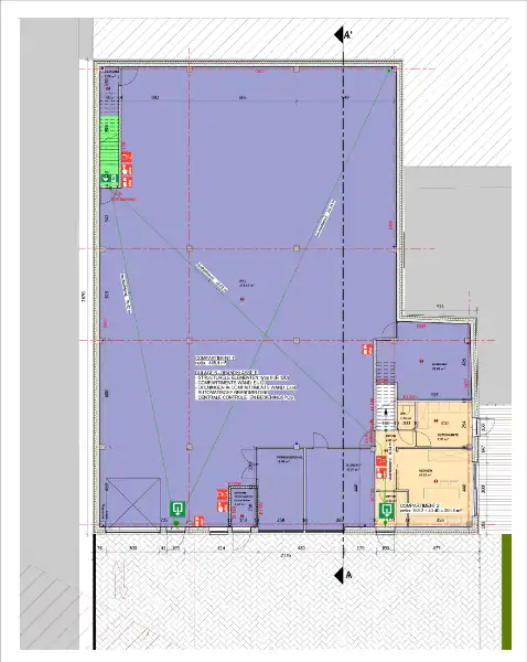 Roeselare-Brugsesteenweg. BOUWGROND + VERGUNDE PLANNEN voor  het bouwen van LOODS 486m2 & LOFT.  Unieke ontwikkelingszone op uitstekende ligging.  Perceel / tuin inclusief +/- 1080 m2. foto 5