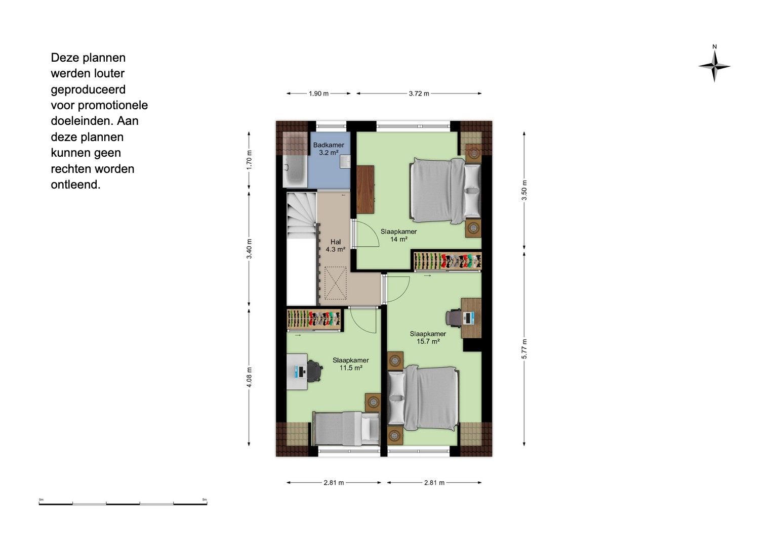 Praktische bel-etagewoning met 3 slaapkamers en tuin. foto 26