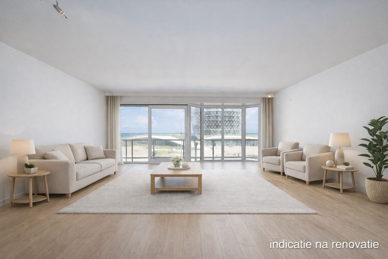 Uniek appartement met frontaal zicht op het casinoplein (met zeezicht!) foto {{pictureIndex}}