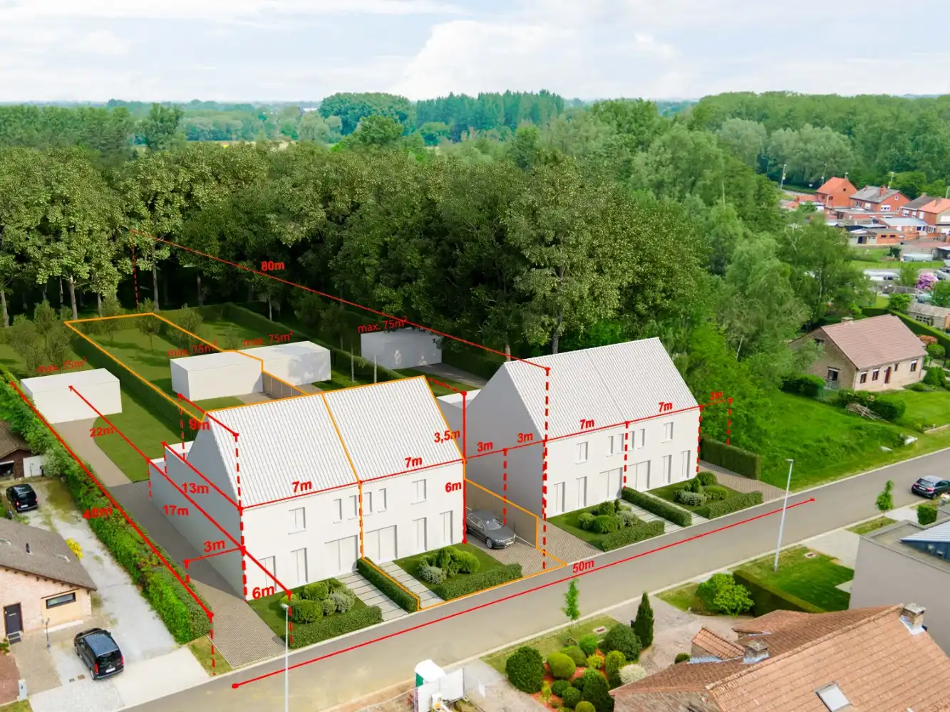 Rustig gelegen bouwgrond van 800m² voor HOB in Olmen foto {{pictureIndex}}