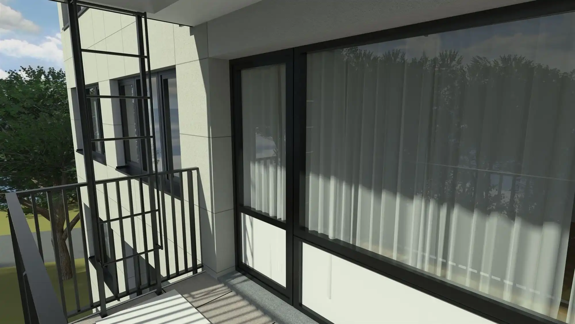 Wonen in de bomen: gezellig en instapklaar 2-slaapkamerappartement met terras foto 13
