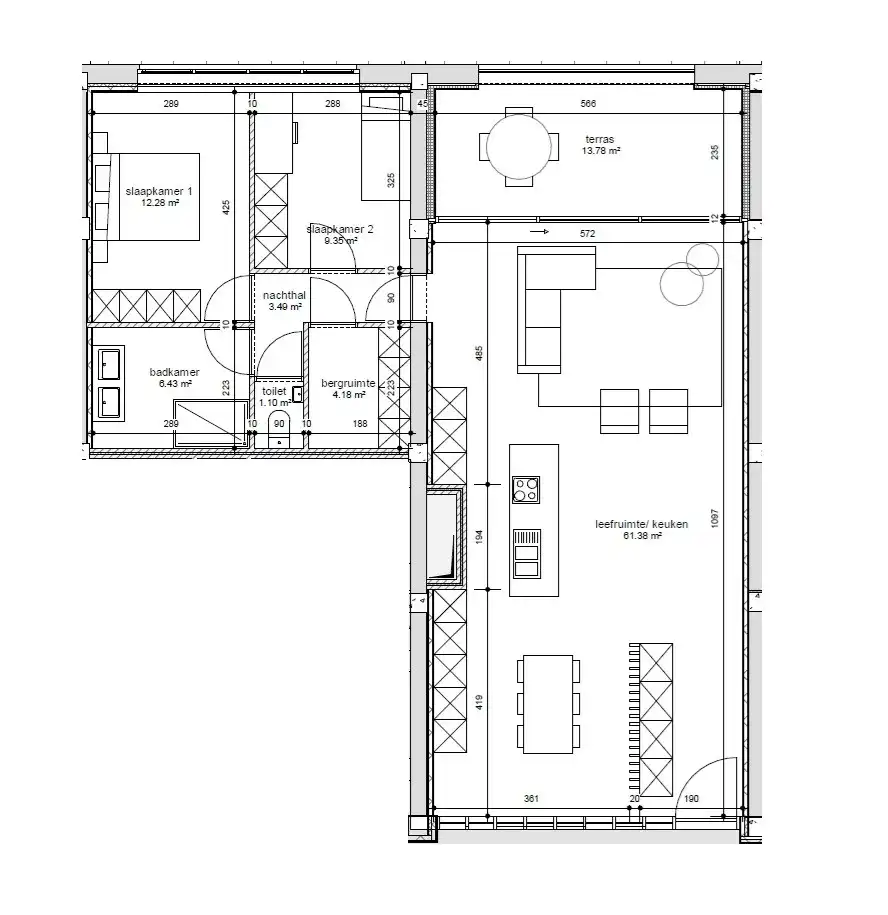GEMEUBELD APPARTEMENT MET TERRAS - AMBIORIXSITE foto 17