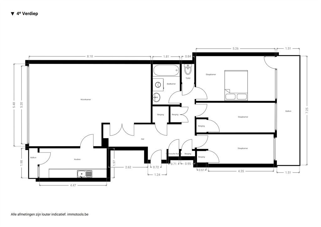 Appartement met 3 slaapkamers en terras foto 16