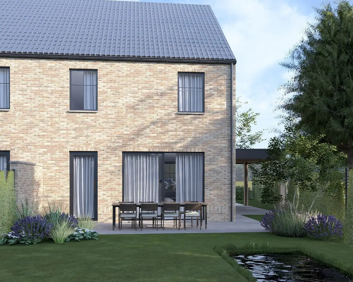 Halfvrijstaande nieuwbouwwoning gelegen op een perceel van 3a23ca op een gunstige locatie nabij het centrum van Bree!  foto 8