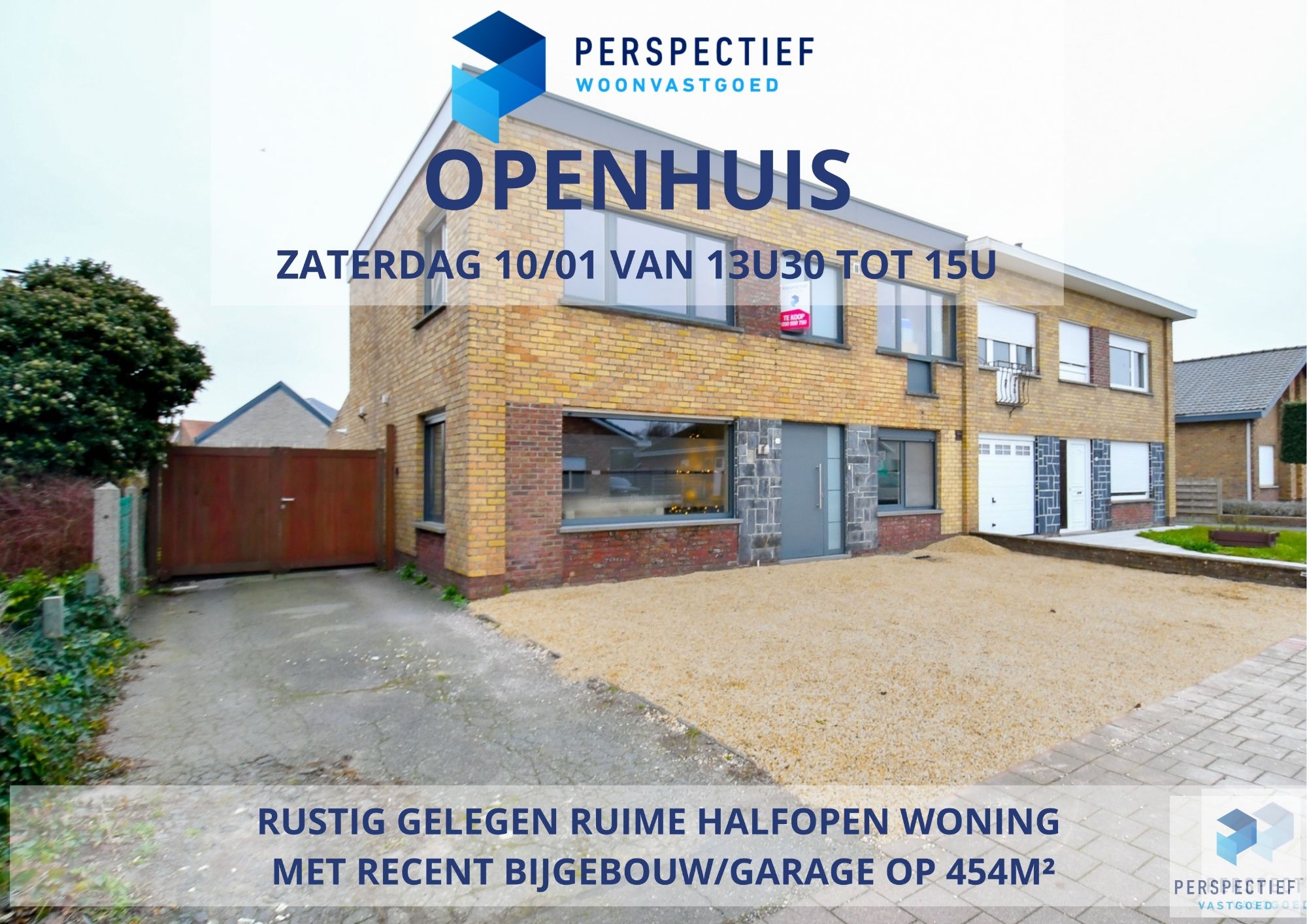 BEZOEKMOMENT ZATERDAG 10/01 VAN 13U30 TOT 15U | Rustig gelegen ruime halfopen woning met recent bijgebouw/garage op 454m² foto 18