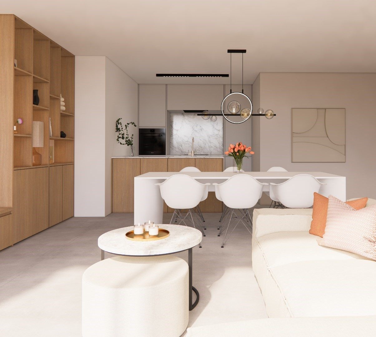 6% BTW - NIEUWBOUW GELIJKVLOERSAPPARTEMENT MET 1 SLAAPKAMER IN HET CENTRUM VAN KERMT foto 15