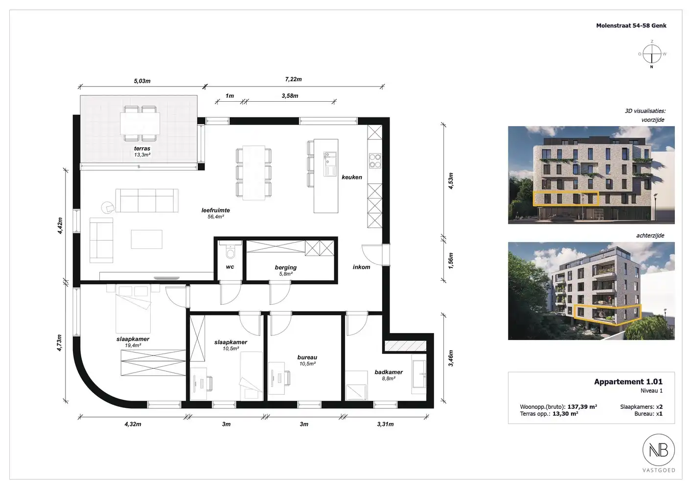 Appartement 1.01 + Autostaanplaats foto 14