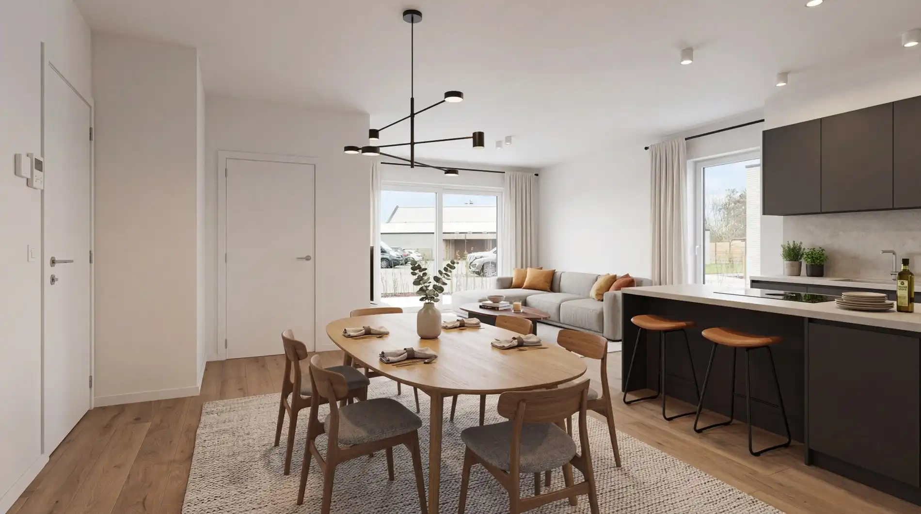 Gelijkvloers nieuwbouwappartement met 2 slaapkamers, tuin & terras – Residentie Albert & Jerome foto 2