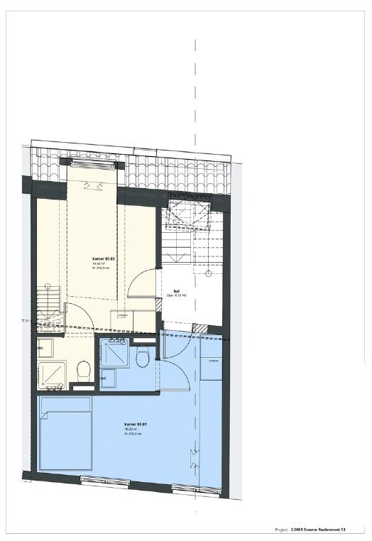Vernieuwbouw - duplex-studentenkamer met eigen sanitair - ca 21m² foto {{pictureIndex}}