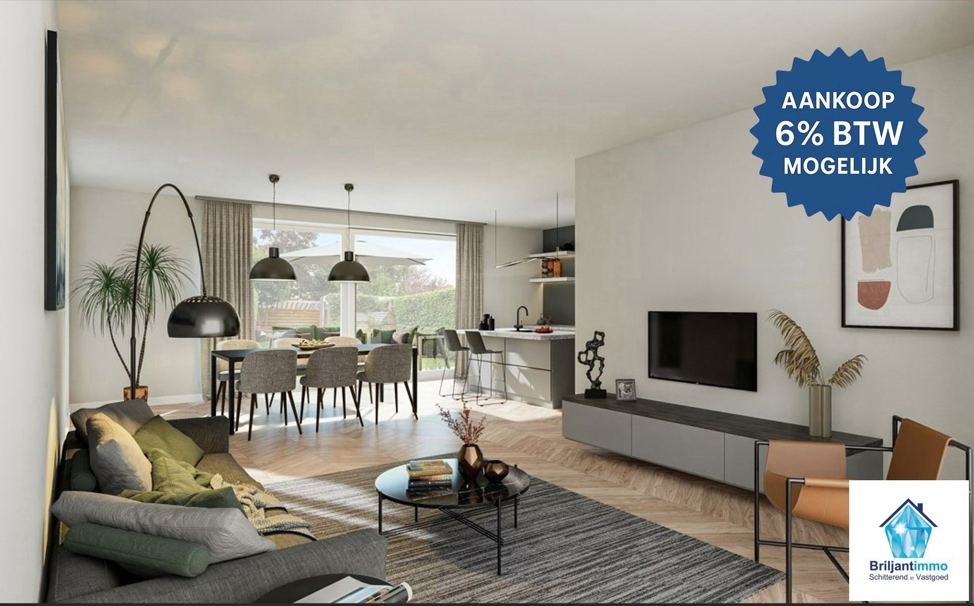 NIEUW te bouwen HOB in zwart-rode gevelsteen+inpandige garage foto 4