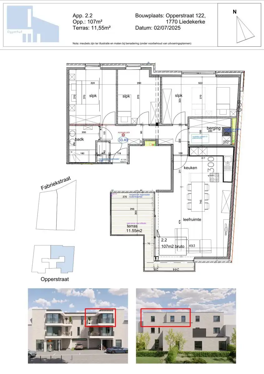 KOOP AAN 6% btw 3 slaapkamers 107m² - 11,55m² foto 2
