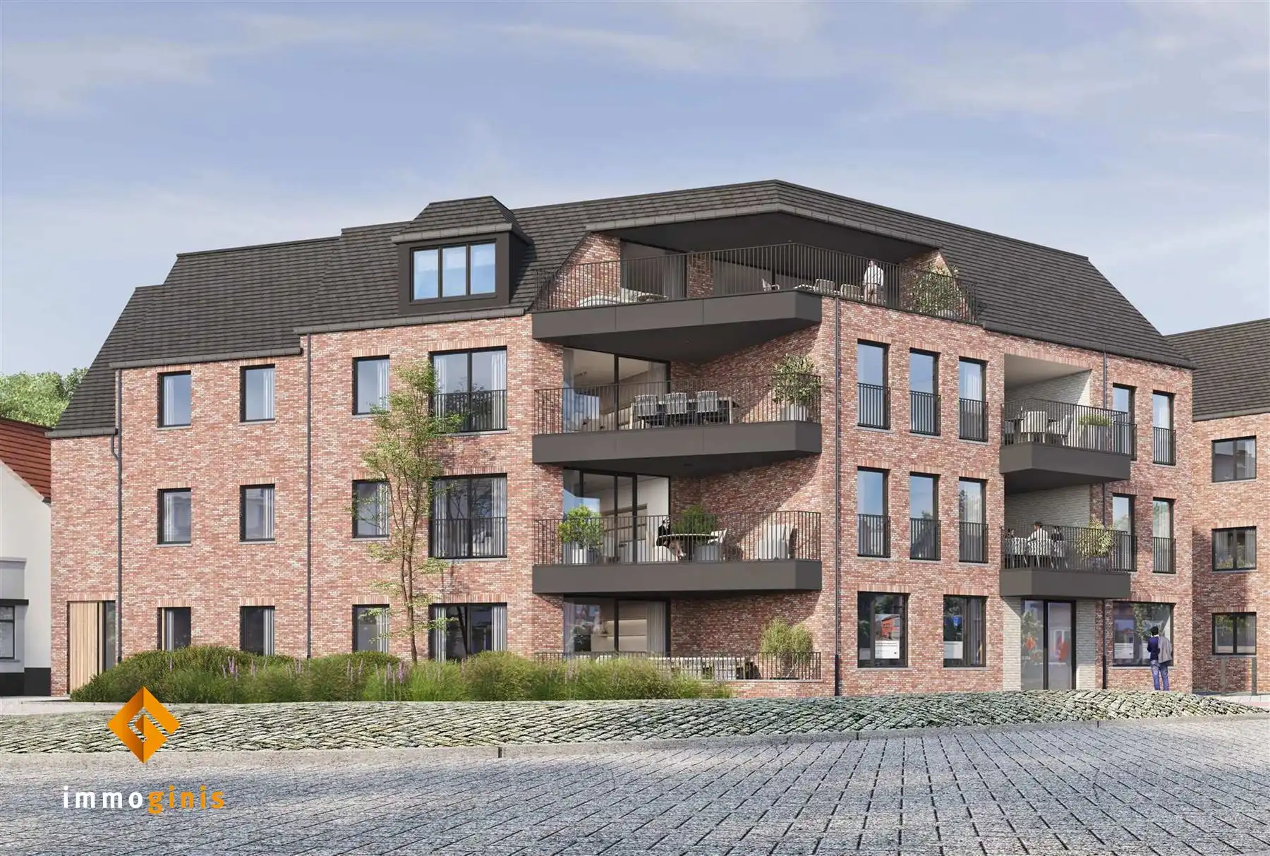 Eerste verdieping: appartement met 2 slaapkamers en ruim overdekt terras.  foto 3