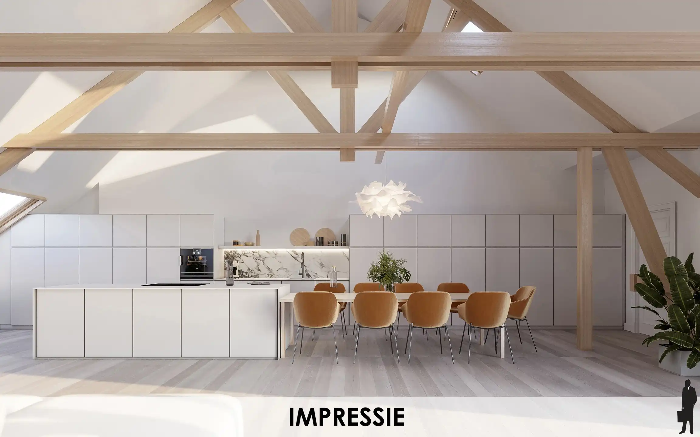 Penthouse van 264m² + terras in een uniek historisch kader foto 12