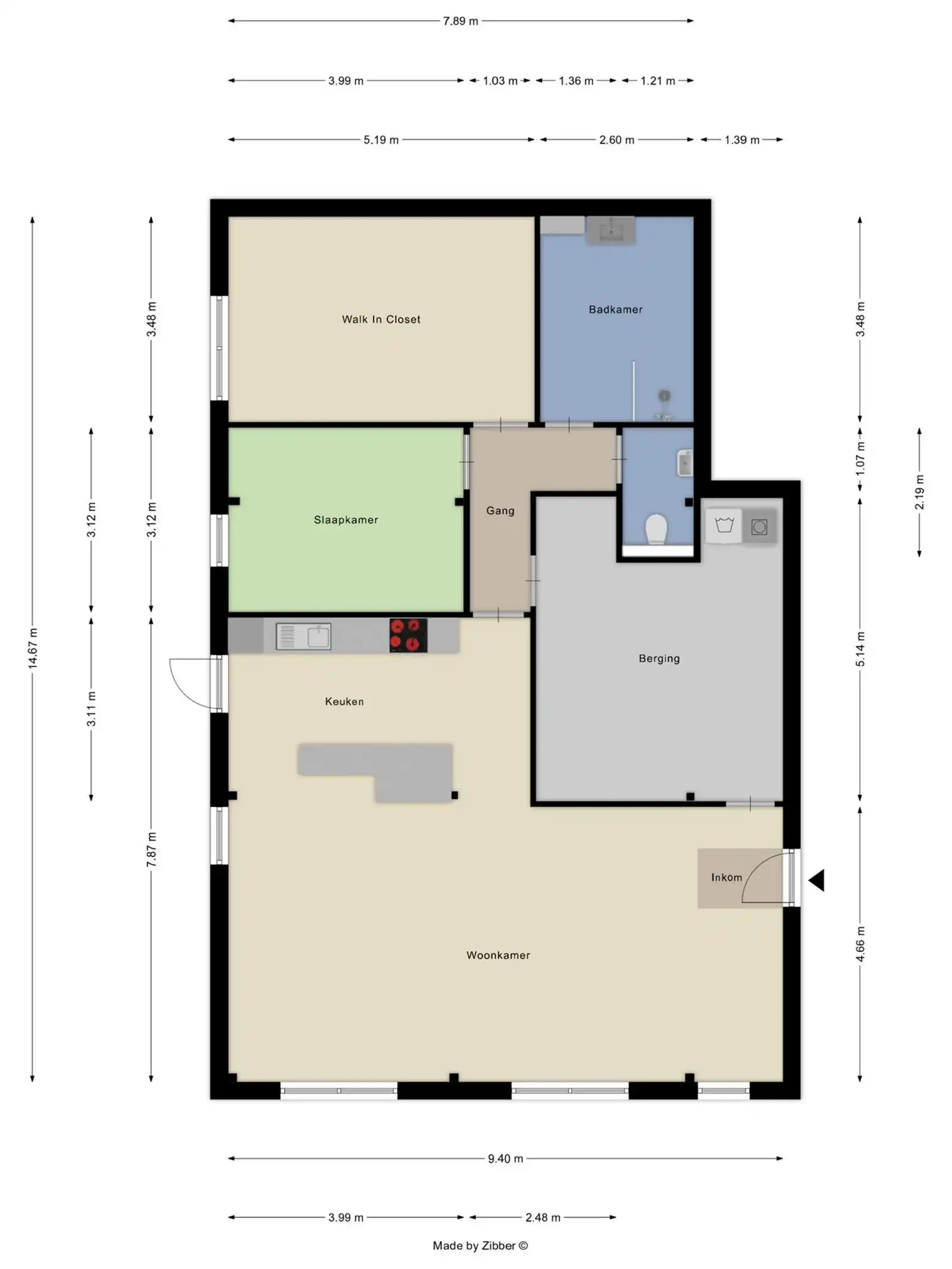 Gelijkvloers appartement te koop met 2 slaapkamers foto 3