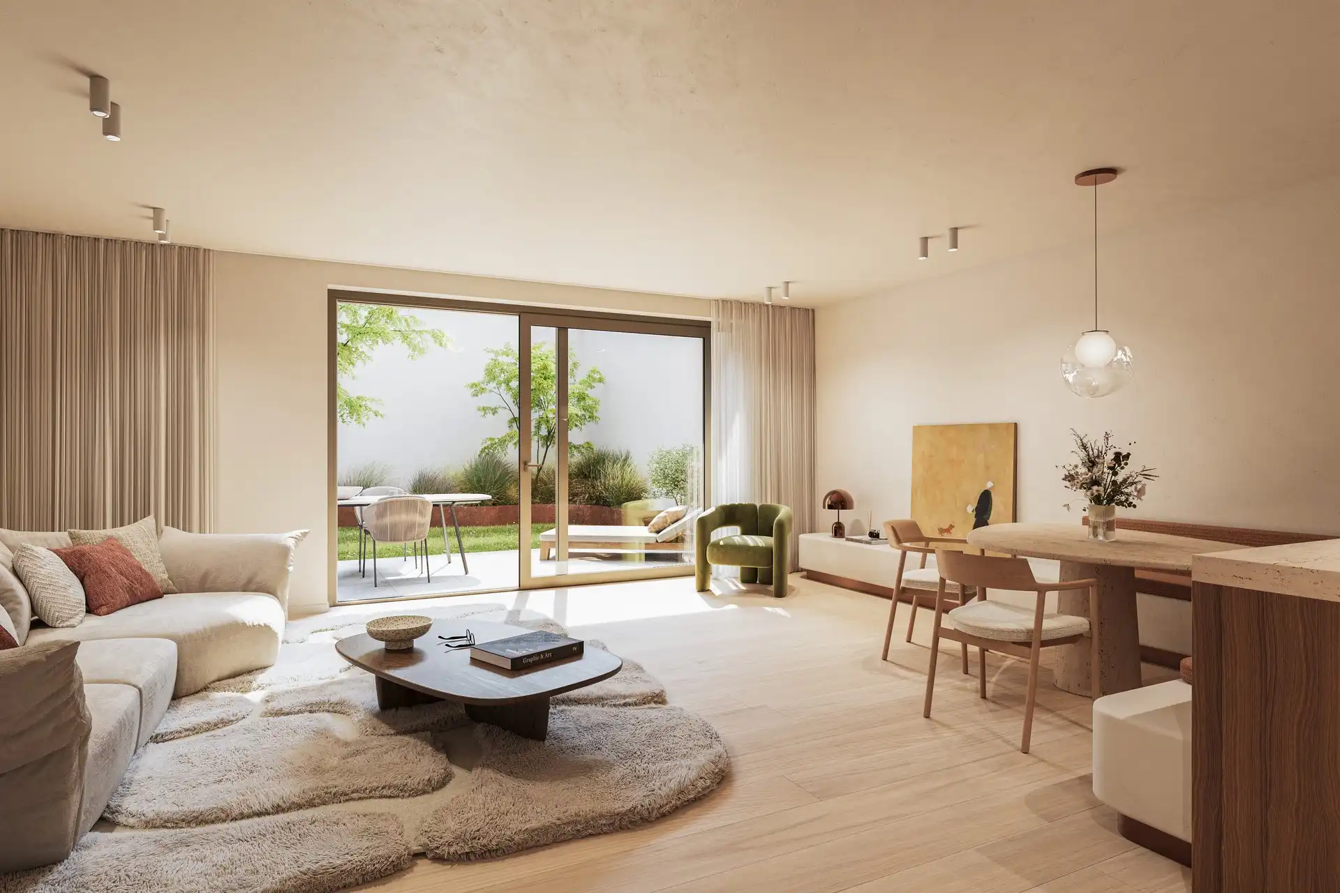Nieuwbouw gelijkvloersappartement met tuin - Grassi Knokke foto {{pictureIndex}}