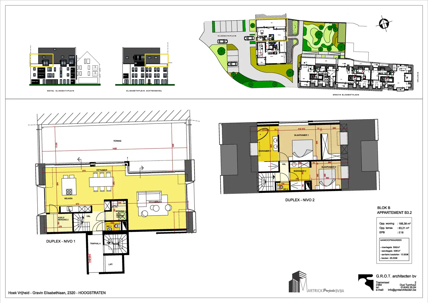 De Tram B3.2 - Duplex penthouse van 166,50m² op de 3de verdieping met 2 slaapkamers en terras. foto 7