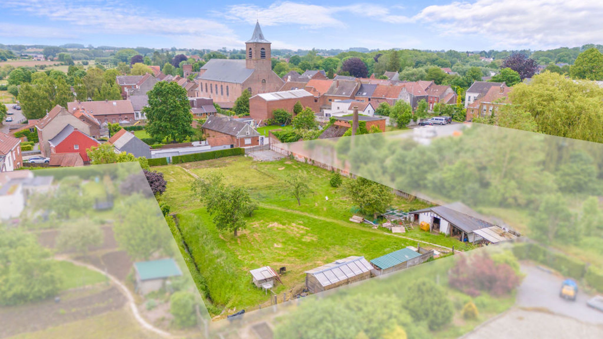 Mooie bouwgrond voor een open bebouwing, onder de kerktoren van Bever foto 1