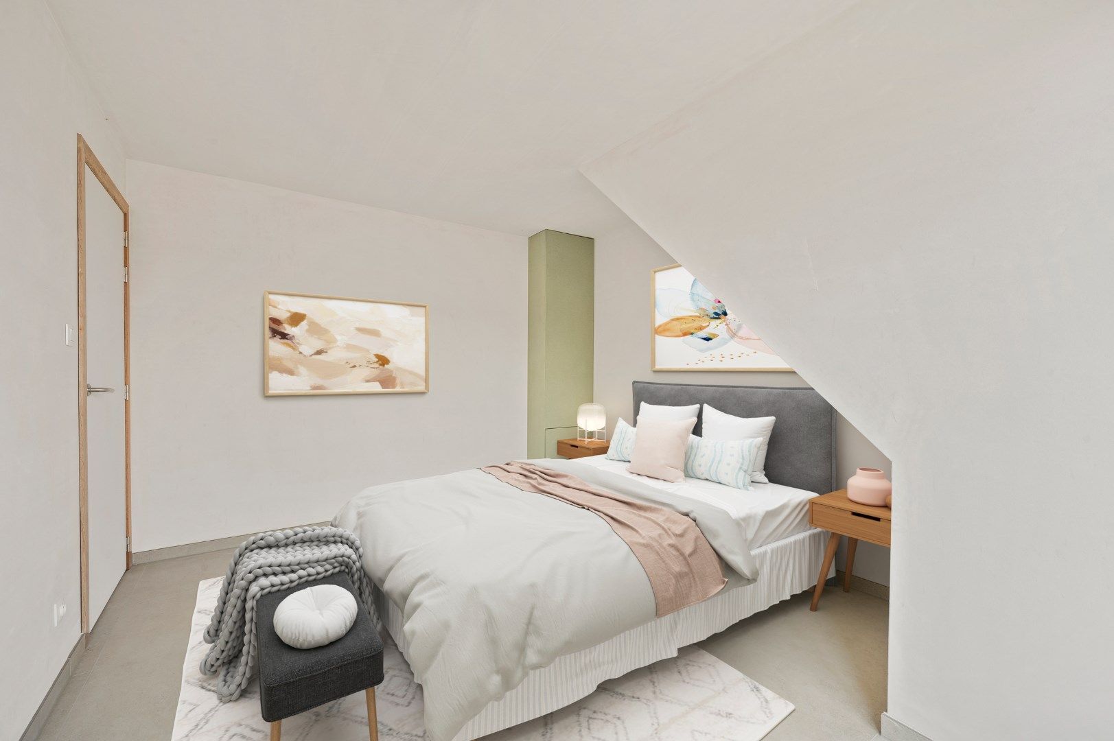 DUPLEX NIEUWBOUWAPPARTEMENT MET 2 SLPKS EN RUIM TERRAS TE GELUWE foto 15