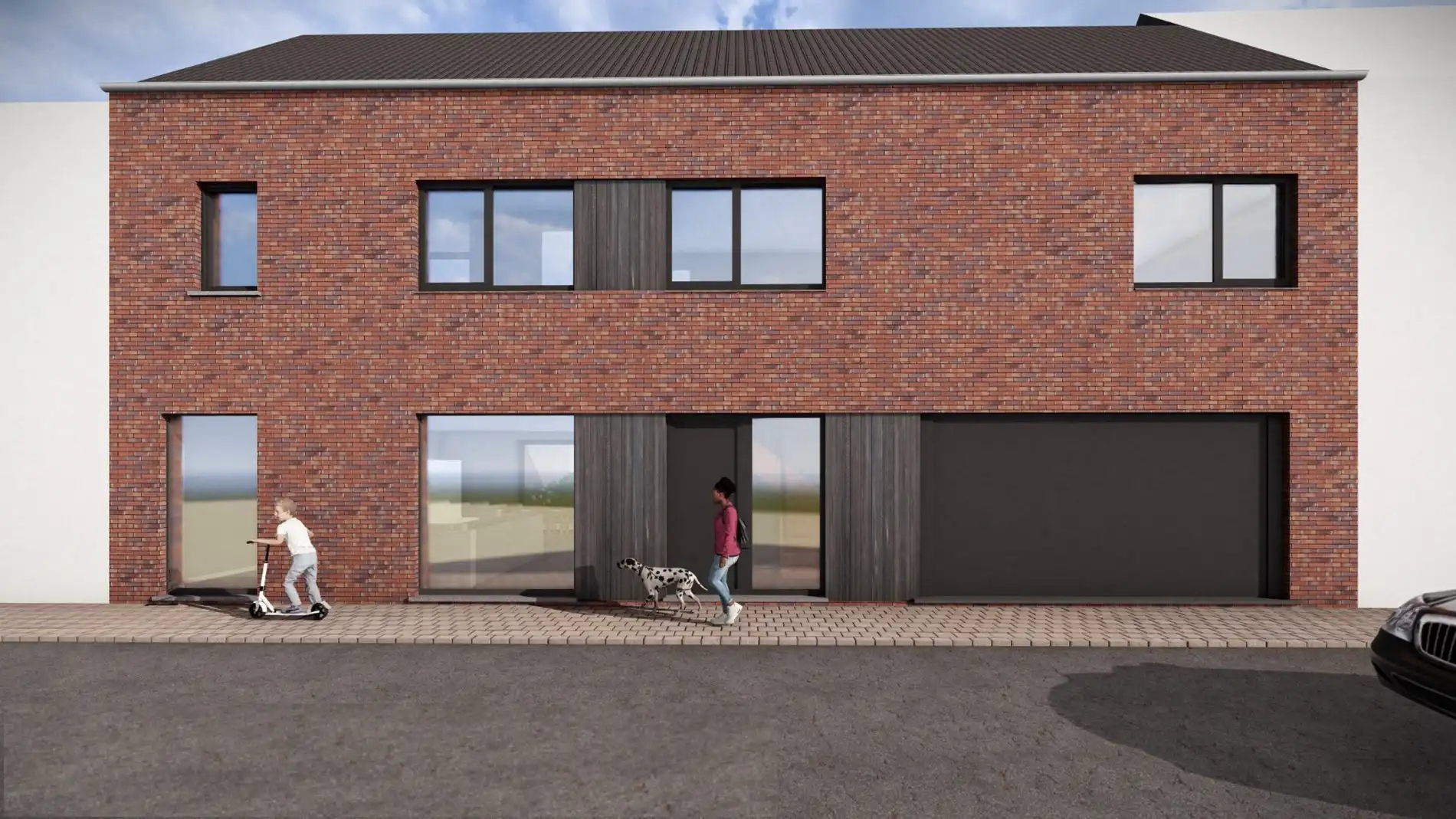 Nieuwbouwwoning met grote garage en tuin - 4 slpks ! foto 2