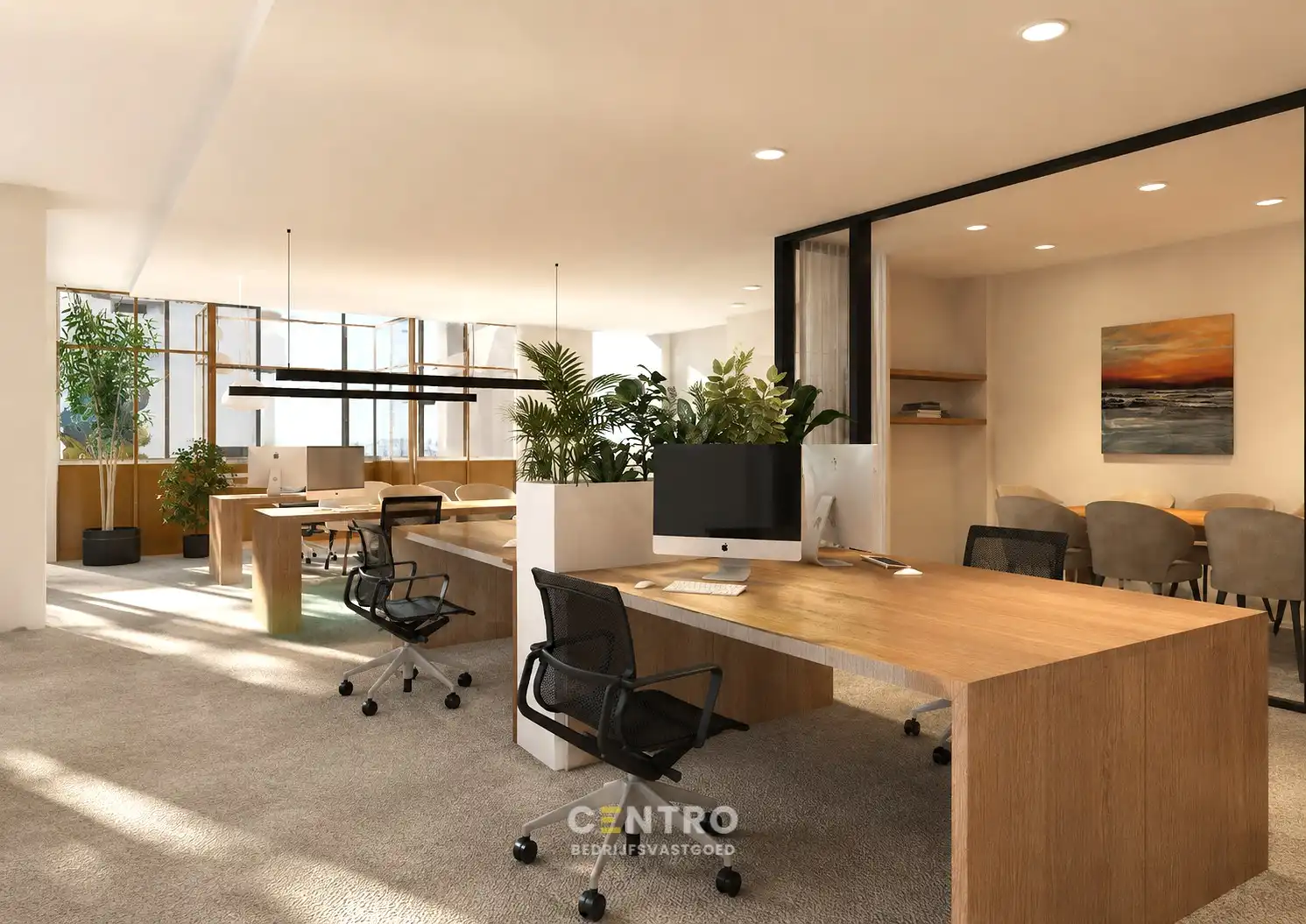 Goed geïsoleerd en verwarmd BEDRIJFSGEBOUW, bestaande uit MAGAZIJNEN (1.080m²) met KANTOREN en randaccomodatie (999m²) en 40-tal private parkeerplaatsen op het terrein. Vlak aan de afrit Zandvoorde (Oostende). foto 10