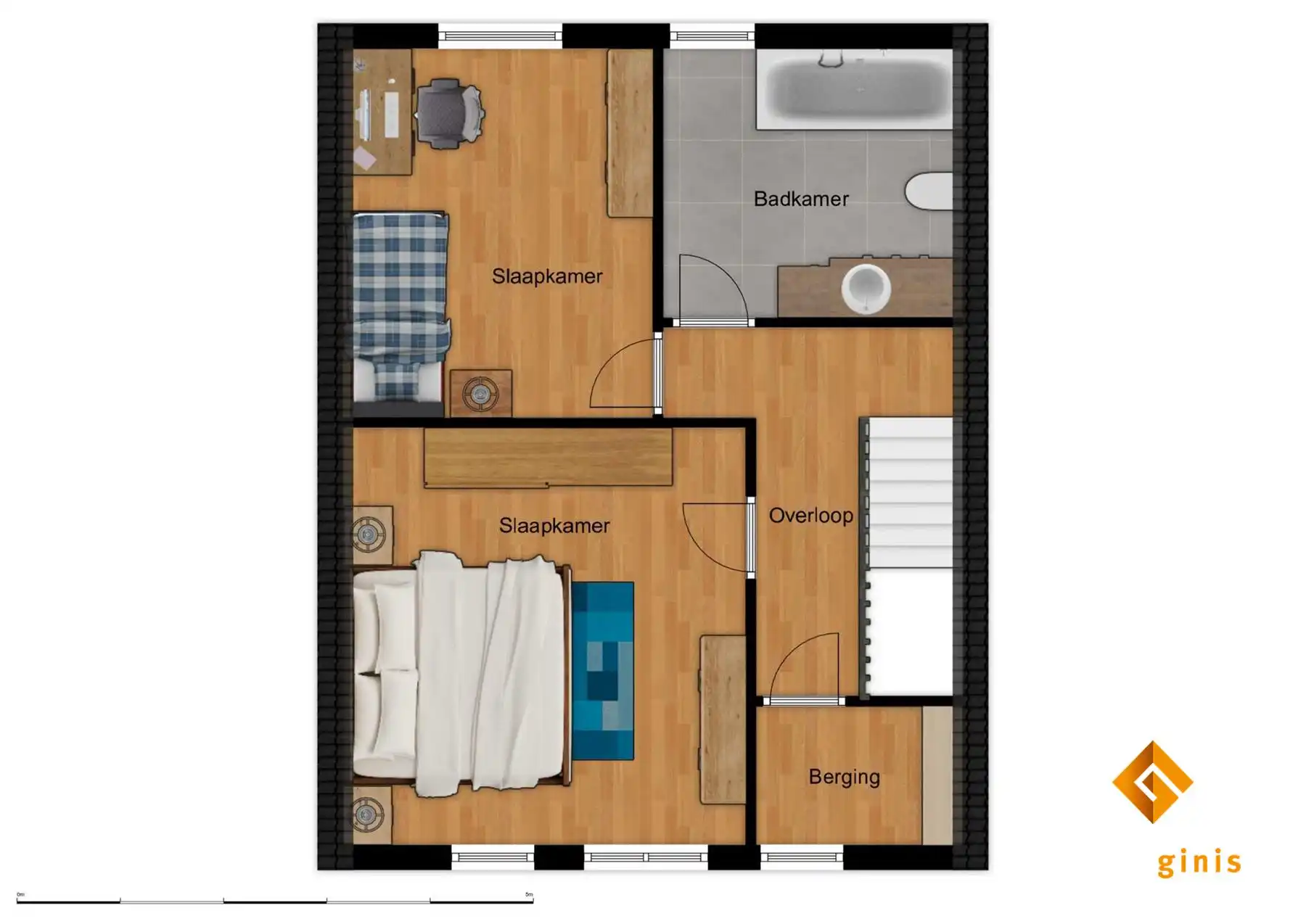 Instapklare woning met 2 slaapkamers op een perceel van 11a11ca, op een groene locatie.  foto 28