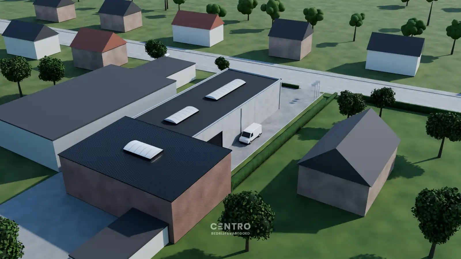 Strategische ligging en zichtlocatie: NB KMO-unit (319m2) met ruime poorten en parking langs de Ruddervoordsestraat in Zedelgem. Op 1,5km van E40/E403!!! foto 5