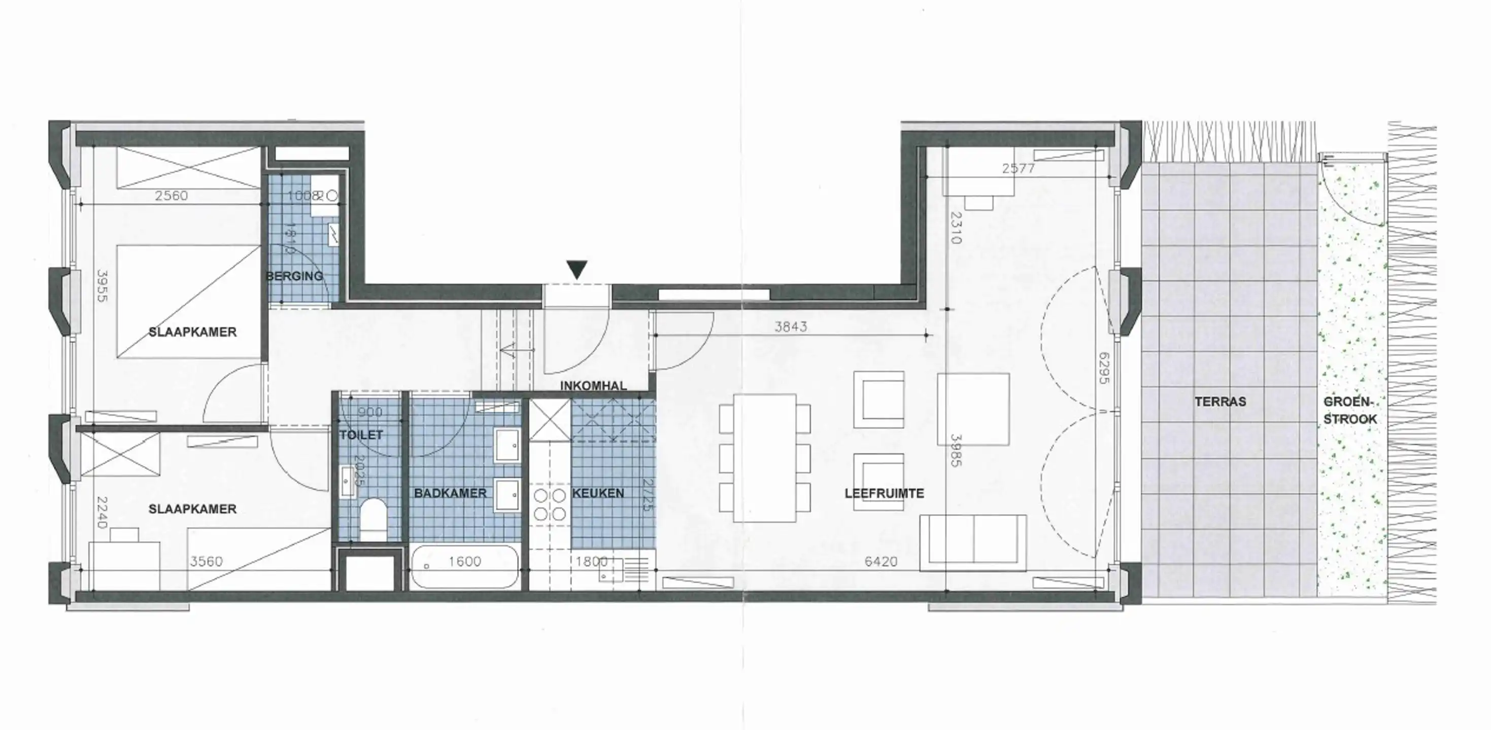 Gelijkvloers appartement met 2-slaapkamers en eigen tuintje foto 28