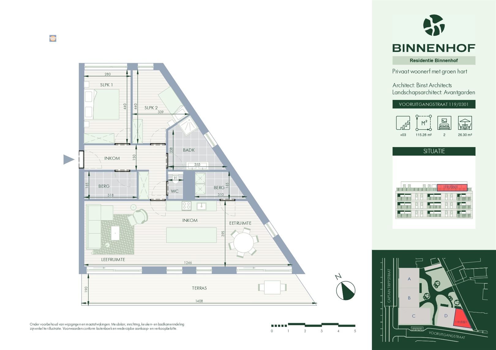Ruim penthouse met twee slaapkamers en groot terras op topligging foto 8